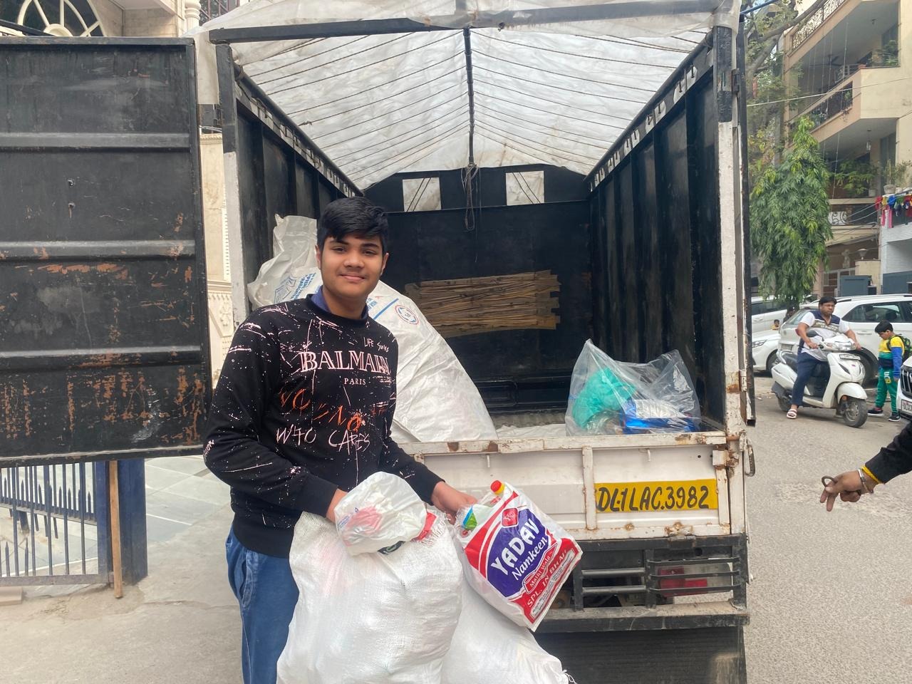 Preparing recyclable materials for collection