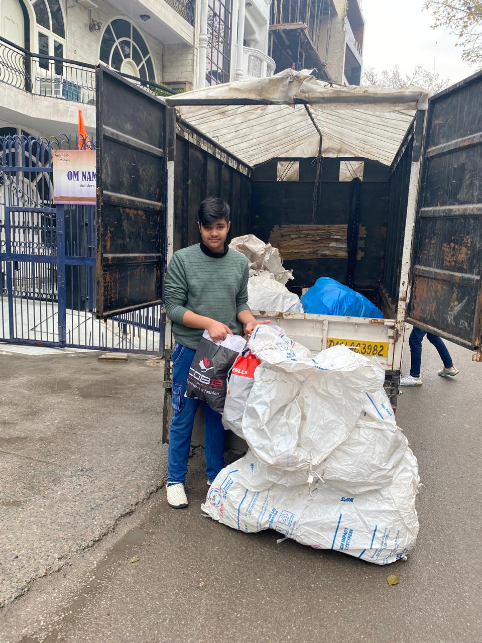 Recyclable materials ready for collection
